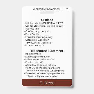 GI Bleed ID Badge