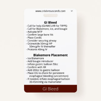 GI Bleed ID Badge