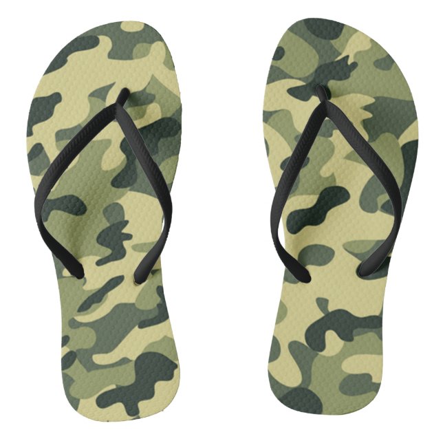 GI Camouflage Military Celebration Party   Flip Flops (Footbed)