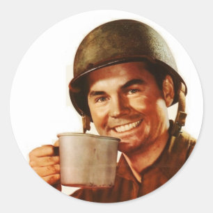 GI Cuppa Joe Classic Round Sticker