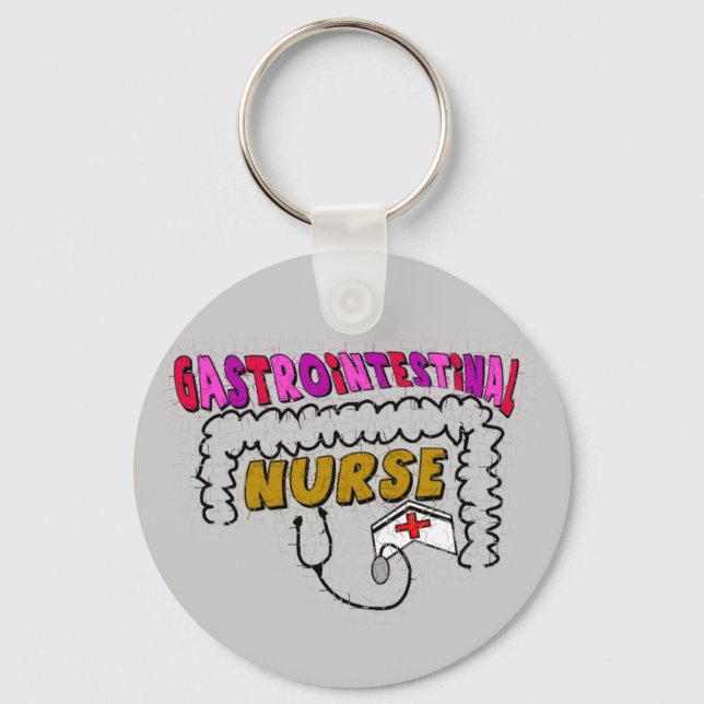 GI (Gastrointestinal) Nurse Gifts Key Ring (Front)