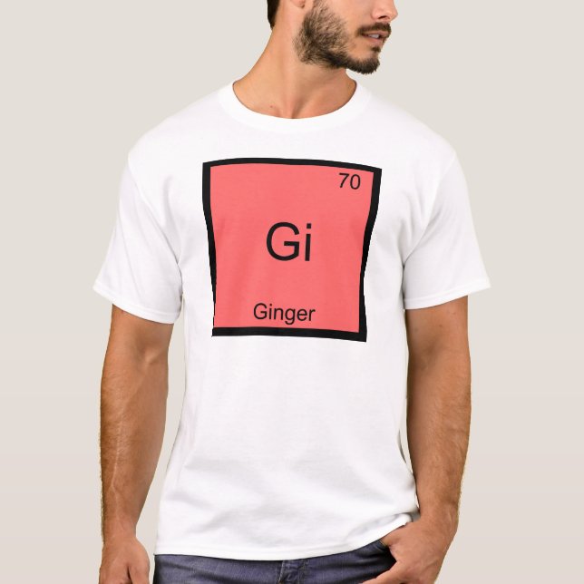 Gi - Ginger Funny Chemistry Element Symbol T-Shirt (Front)