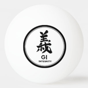 GI integrity bushido virtue samurai kanji tattoo Ping Pong Ball