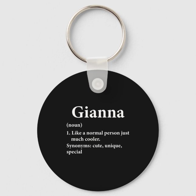 Gi Name Definition Funny D  Key Ring (Front)
