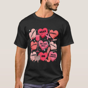 Gi Nurse Valentine Hearts Candy Gastroenterology E T-Shirt