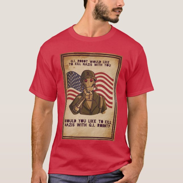 gi robot funny T-Shirt (Front)