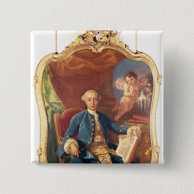 Giacomo Casanova 15 Cm Square Badge (Front)