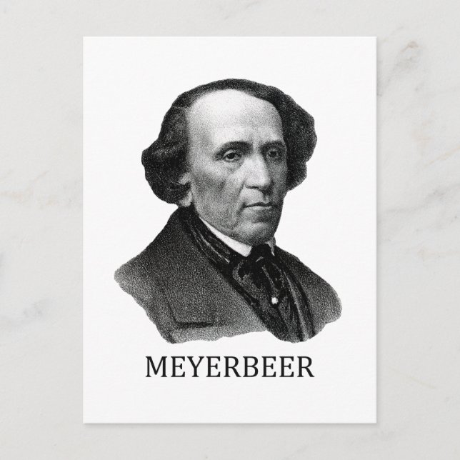 Giacomo Meyerbeer, black Postcard (Front)