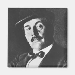 Giacomo Puccini (1858-1924) 1924 (photolitho) (b/w Magnet