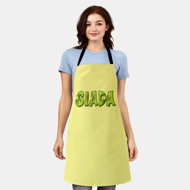 Giada Name Kiwi Design Kitchen apron (Worn)