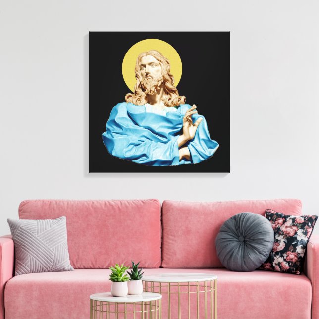 Gian Lorenzo Bernini Bust of Christ 1679  Canvas Print (Insitu(LivingRoom))