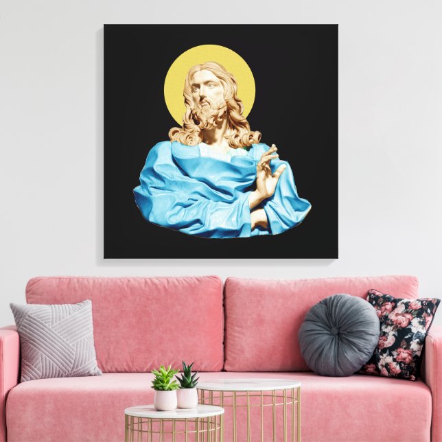Gian Lorenzo Bernini Bust of Christ 1679  Canvas Print (Insitu(LivingRoom))