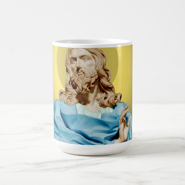 Gian Lorenzo Bernini Bust of Christ 1679 Coffee Mug (Center)