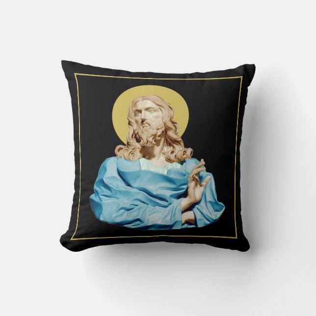 Gian Lorenzo Bernini Bust of Christ 1679  Cushion (Front)