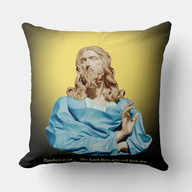 Gian Lorenzo Bernini Bust of Christ 1679 Cushion (Front)