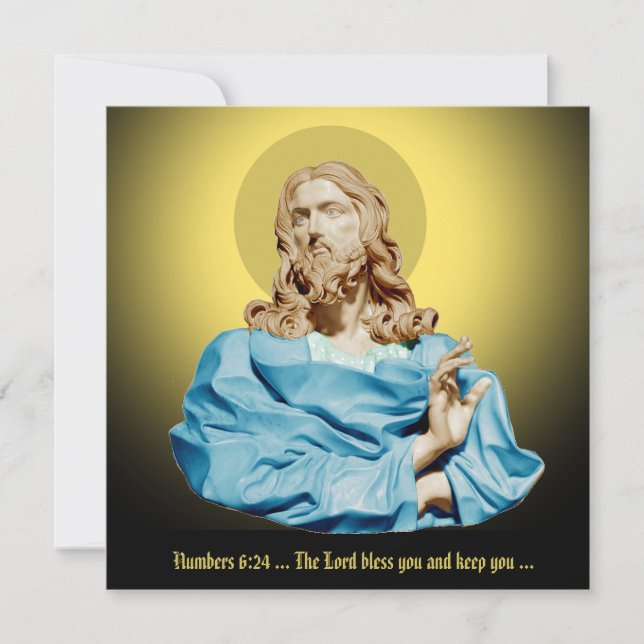 Gian Lorenzo Bernini Bust of Christ 1679 Holiday Card (Front)