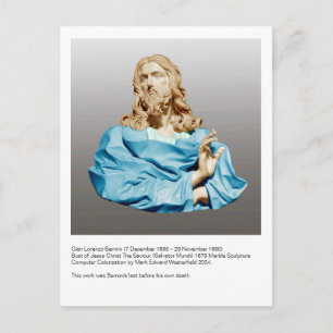 Gian Lorenzo Bernini Bust of Christ 1679  Postcard
