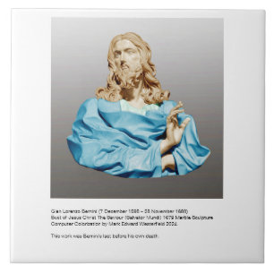 Gian Lorenzo Bernini Bust of Christ 1679  Tile