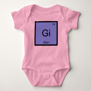 Gian Name Chemistry Element Periodic Table Baby Bodysuit