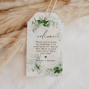 GIANNA Boho Etherial Greenery Wedding Welcome Bag Gift Tags