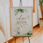 GIANNA Etherial Greenery Bridal Shower Welcome Poster<br><div class="desc">This bridal shower welcome sign features a vintage watercolor background,  boho greenery and an elegant calligraphy script font. This welcome poster is perfect for your garden themed bridal brunch or any other special event.</div>