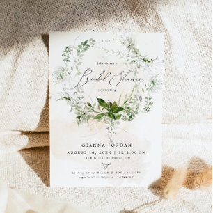 GIANNA Etherial Greenery Garden Bridal Shower Invitation