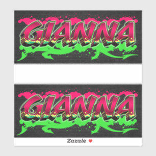 Gianna First Name Graffiti Sticker