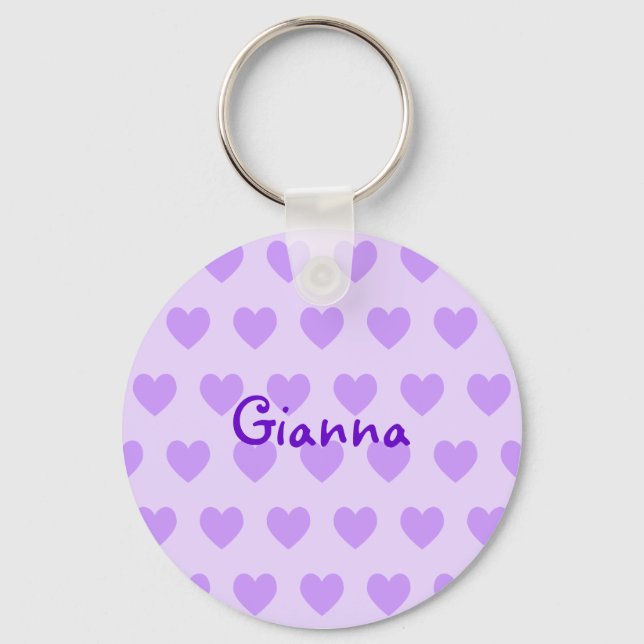 Gianna in Purple Key Ring (Front)