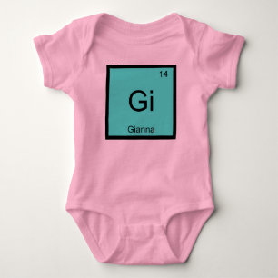 Gianna Name Chemistry Element Periodic Table Baby Bodysuit