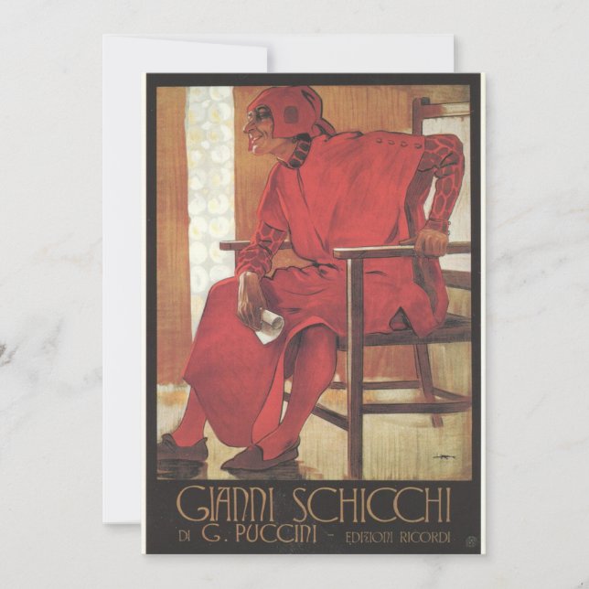 Gianni Schicchi Poster (Puccini) Invitation (Front)