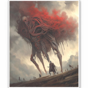 Giant Alien Walking Science Fiction Horror Art
