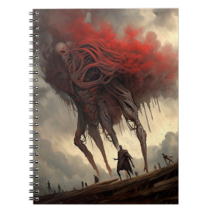 Giant Alien Walking Science Fiction Horror Art Notebook