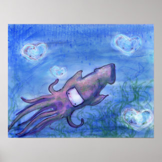 Giant and jellyfish copy poster