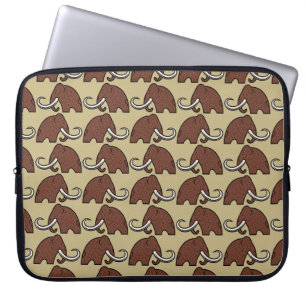 Giant Animals: Cartoon of Extinct Mammoths Laptop Sleeve