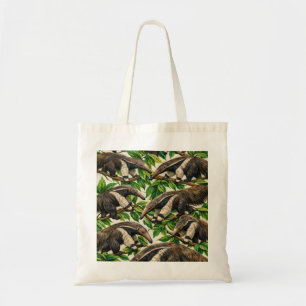 Giant Anteater Botanical Wildlife Pattern Tote Bag