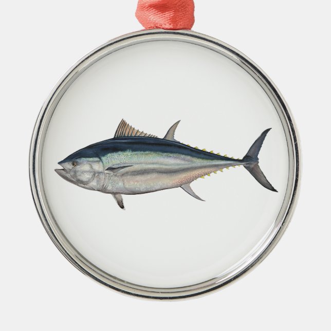 Giant Atlantic Bluefin Tuna Realistic Hat Metal Tree Decoration (Front)