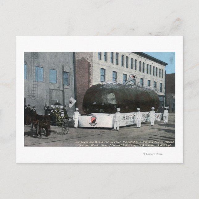 Giant Baked Potatoe Float Scene Postcard (Front)