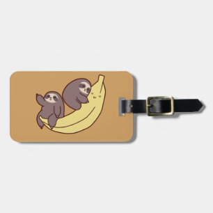 Giant Banana Sloths Luggage Tag