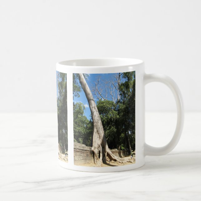 Giant Banyan Tree ... Ta Prohm Temple, Cambodia Coffee Mug (Right)