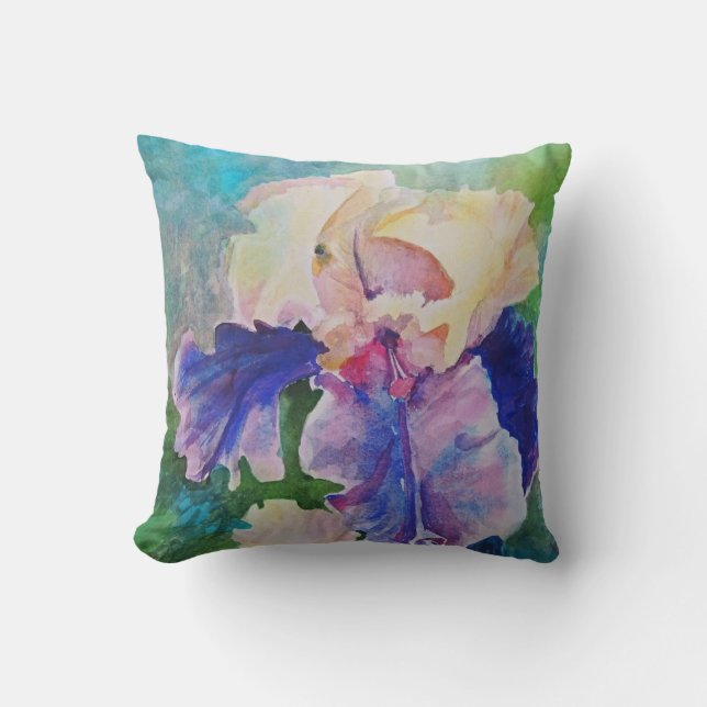 Giant Bearded Iris Cushion (Front)