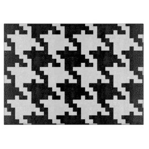 Giant black and white houndstooth cutting board
