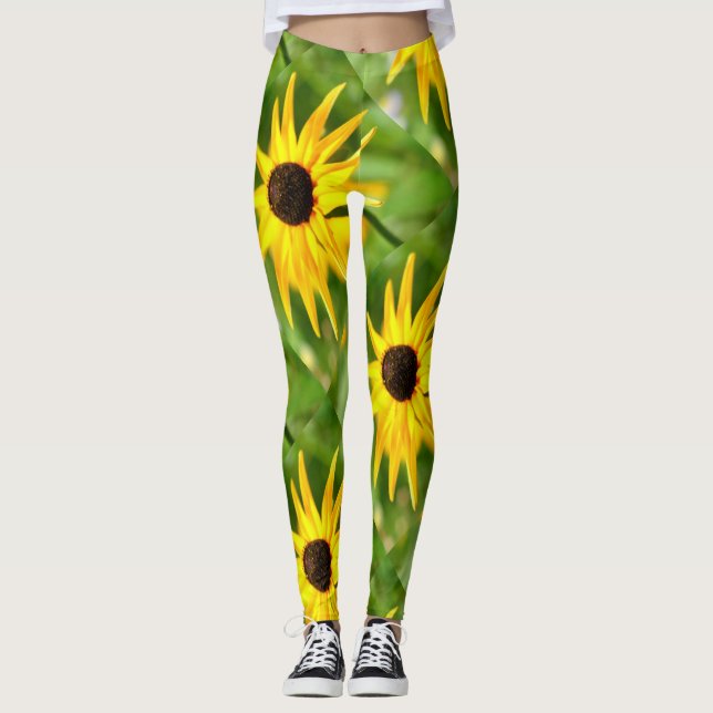 giant black-eyed susans leggings (Front)