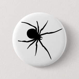 Giant Black Spider 6 Cm Round Badge
