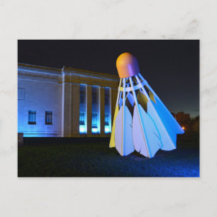 Giant Blue Shuttlecock, Kansas City, Missouri Postcard