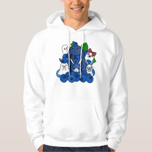 Giant Blueberry Bunny - Cute Magical Rabbit & Tiny Hoodie