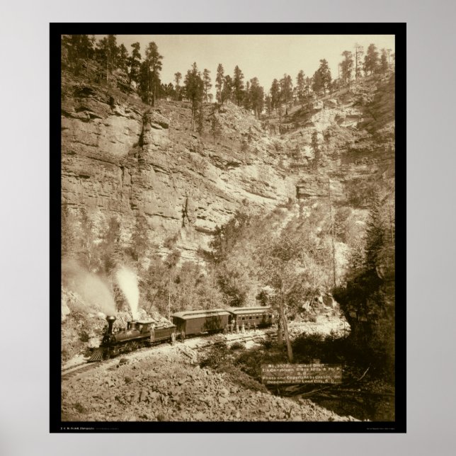 Giant Bluff Train Black Hills SD 1890 Poster (Front)