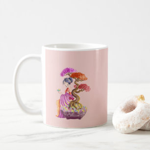 Giant Bonsai, Zen Young Girls Coffee Mug