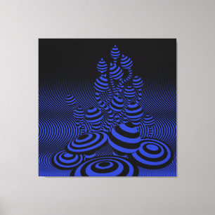 Giant Canvas Midnight blue Magic Mushrooms 1m sq. Print