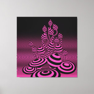 Giant Canvas Neon Fuchsia Magic Mushrooms 1m sq. Print