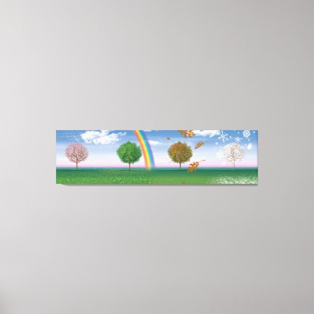 Giant canvas print four seasons unique digital art (Front)